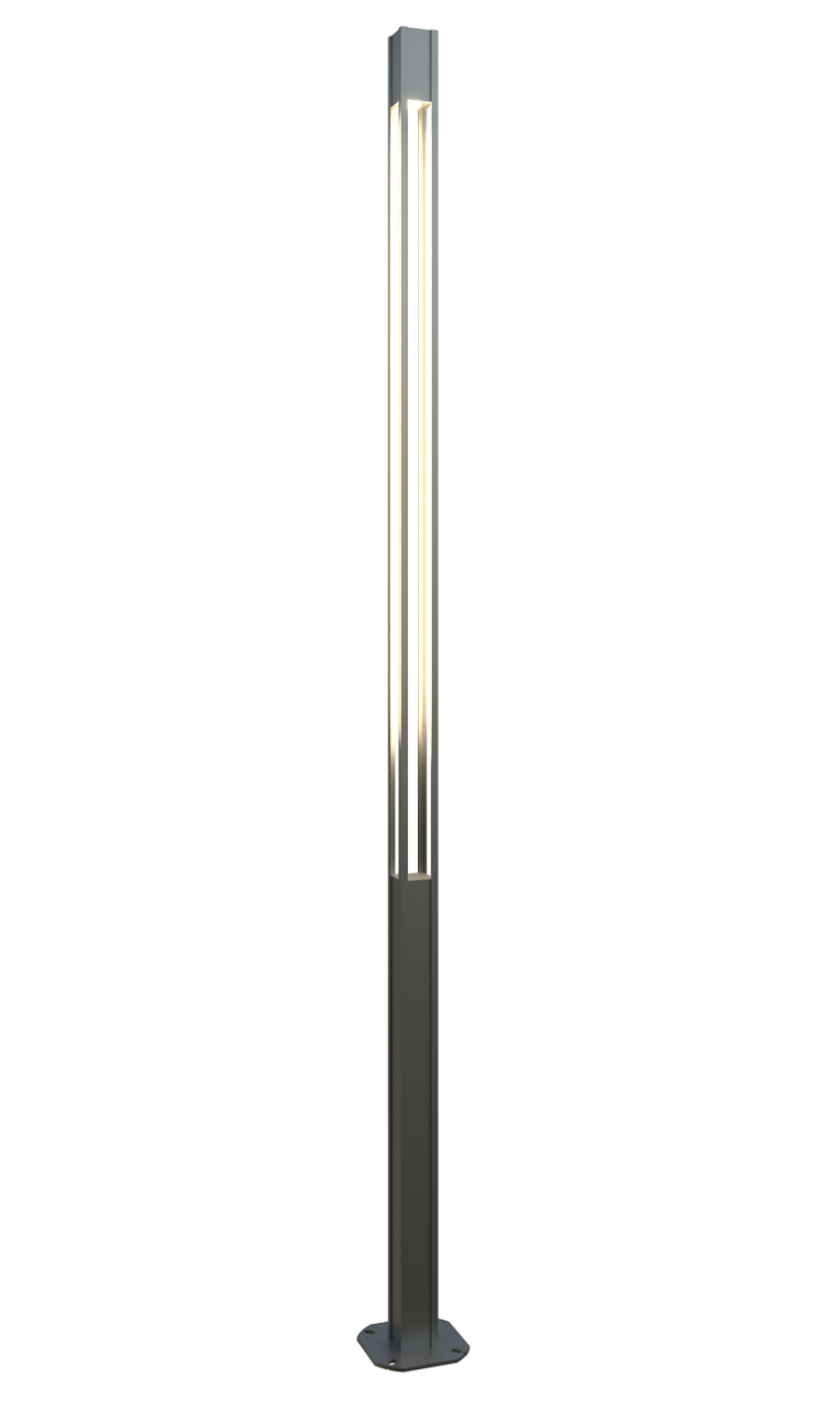 Decorative LED pole 10 ft. Ankara OD 4x4 (Aluminum+powder coating) Two sides 60W 8100Lm